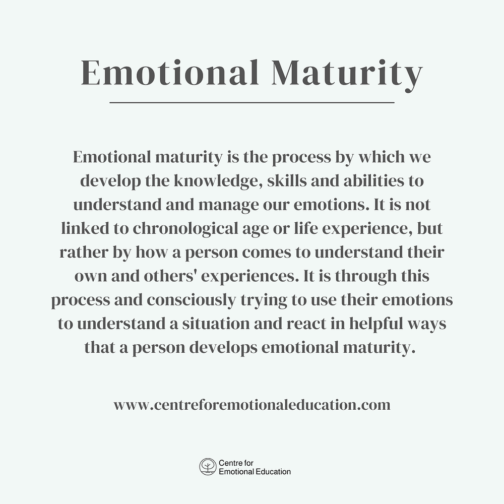 Emotional Maturity Definition